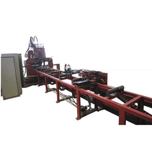 CNC Flat Steel  Punching & Cutting Line -plate width 120mm，hole φ40mm 